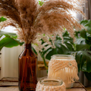 Makramee Kerzen Glas - S - Image 3