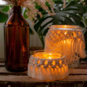 Makramee Kerzen Glas - S - Image 2