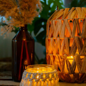 Makramee Kerzen Glas - S - Image 4