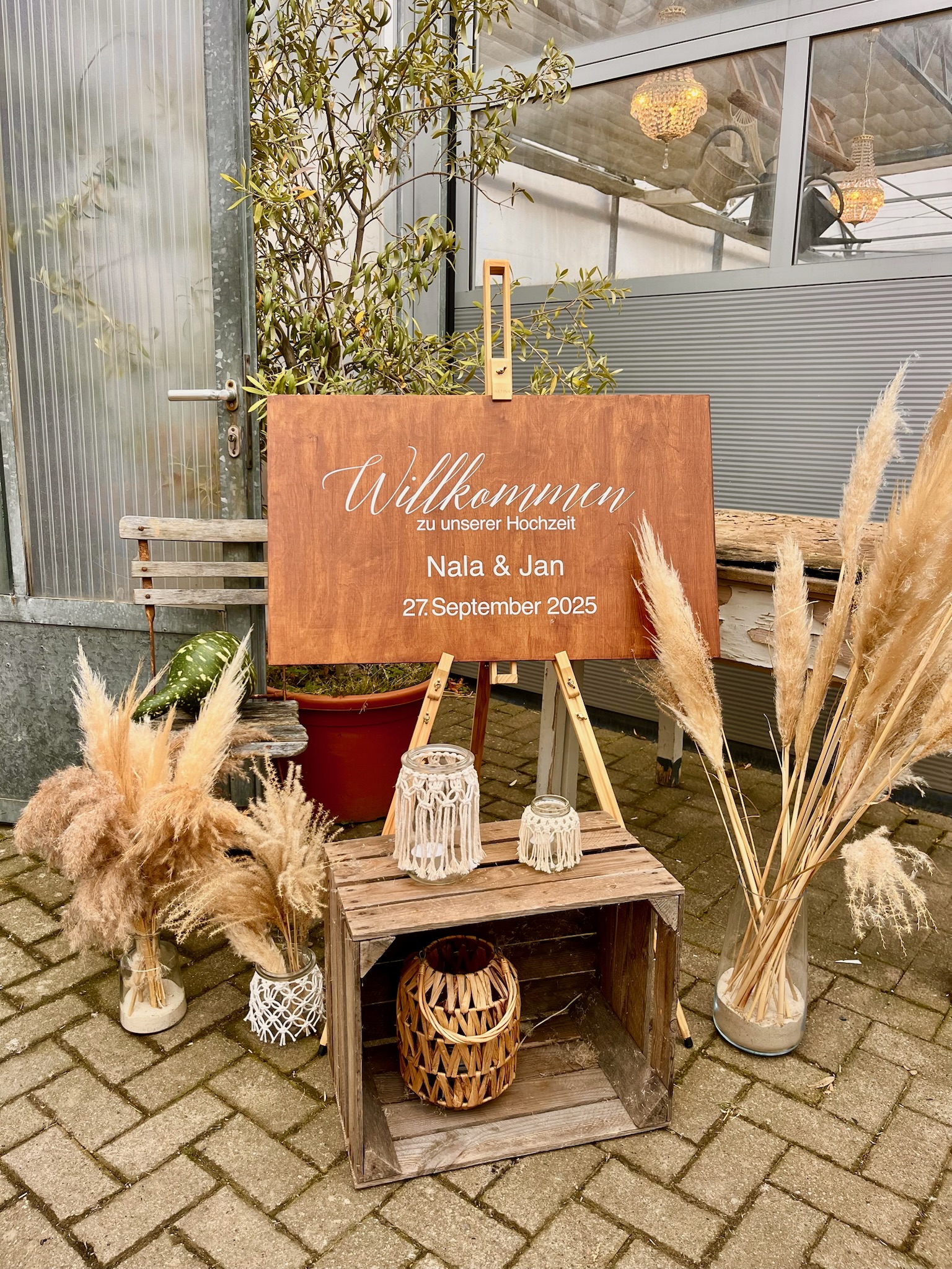 Set Willkommensschild (personalisiert) – Bild 2